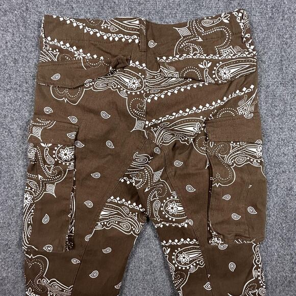 NOVA MEN Cargo Pants Mens 30 Bandana Print Summer Games HD18-107 Streetwear - Picture 8 of 12